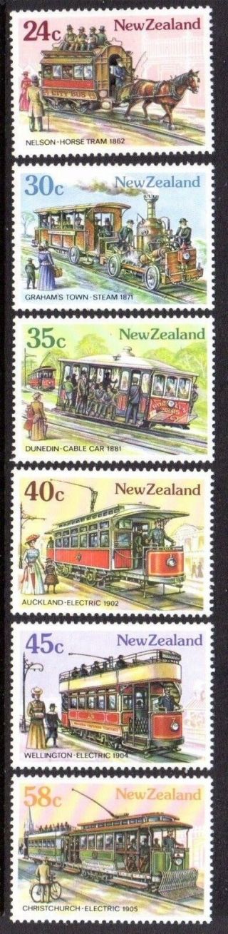 1985 Zealand Vintage Trams Sg1360 - 1365 Unhinged