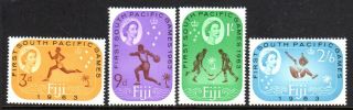 1963 Fiji First South Pacific Games Sg329 - 332 Unhinged