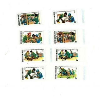 Vintage Classics - Maldives Sc 427 - 34 First African Boy Scouts - Set Of 8 Mnh