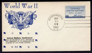 1945 United Nations Conference Meets - June 25th Yudkin - Law Wwii Patriotic Pc966