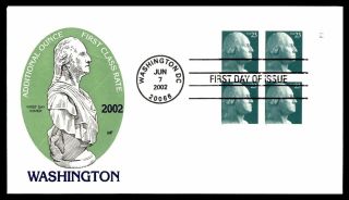 Mayfairstamps Us Fdc 2002 Political Leader Block Of Washington Additional Ounce
