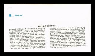 DR JIM STAMPS US PRESIDENT FRANKLIN D ROOSEVELT FIRST DAY FLEETWOOD COVER BLOCK 2