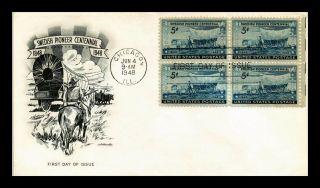 Dr Jim Stamps Us Swedish Pioneer Centennial Fdc Cover Scott 958 Block Chicago
