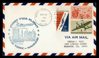 Dr Who 1967 York Ny To Nairobi First Flight Wa Air Mail C127940