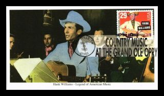 Dr Jim Stamps Us Hank Williams Country Music Legend First Day Cover Nashville