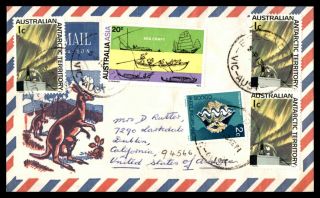 Mayfairstamps 1971 Australia Antarctic Territory Cocos Mixed Franking To Us Cove