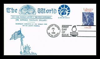 Dr Jim Stamps Us Statue Of Liberty Centennial First Day Cachet Cover