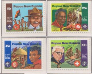 (pngd - 101) 1982 Png 4set Boy Scouts 15t To 50t Mng