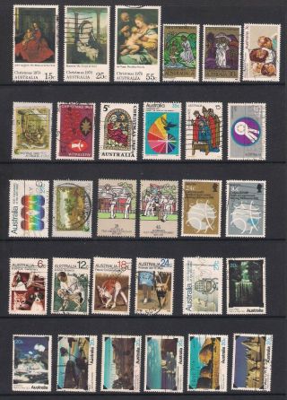 Australia Stamps - 30 Stamps,  Including Christmas Issues,  Spacefillers