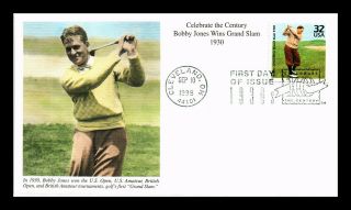 Dr Jim Stamps Us Bobby Jones Golf Grand Slam Celebrate Thirties Fdc Cover