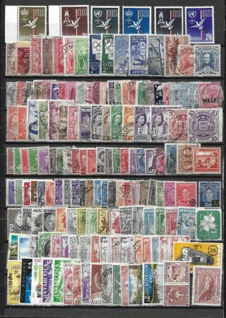 Stock Page Of British Commonwealth Stamps - Approx 200 Vfu (bc42c)