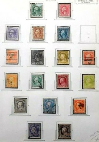 Buffalo Stamps: Scott 498 - 518 Washington/franklin Perf 11,  F/vf - Xf