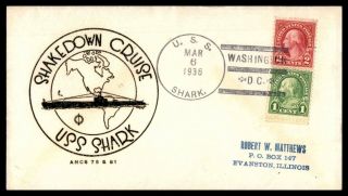 Mayfairstamps 1936 Naval Uss Chark Shakedown Cruise Ancs 75 & 81 Cover Wwb58617