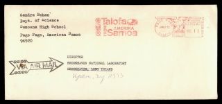 Dr Who 1972 Samoa Pago Pago Metered Advertising Airmail To Usa E67923