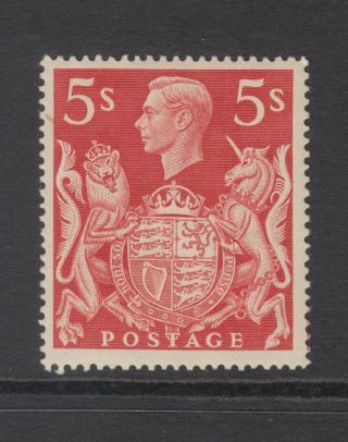 Gb Kgvi 5s Red Sg477 Five Shillings King George Vi Hinged 5/ - Stamp