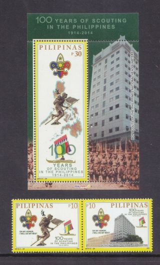 Philippines Stamps 2014 Mnh Boy Scouts Of The Philippines Centenary Complete Set