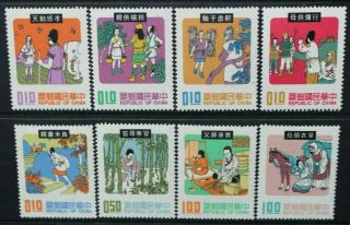 China Taiwan 1971 Chinese Folk Tales (2nd Series).  Set Of 8.  Mnh.  Sg817/824.