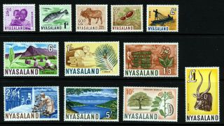 Nyasaland Qe Ii 1964 The Complete Pictorial Set Sg 199 To Sg 210
