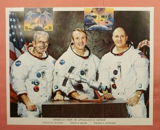 1992 Fdc 2631 - 4 Space Accomplishments On Apollo - Soyuz Astronaut Crew Photo