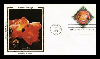 Dr Jim Stamps Us Mineral Heritage Petrified Wood Colorano Silk Fdc Cover