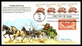Mayfairstamps Us Fdc 1982 Transportation Overland Mail Stagecoach Signed Wiscons