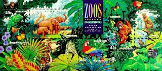Australia 1994 Stamp Collecting Month Wild Life Elephant Zoos Endangered Species