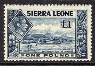 Sierra Leone Kgvi 1938 - 44 £1 Deep Blue Sg200 Mnh