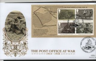 Gb 2016 Benhams Gold Fdc The Great War Minisheet Southampton Postmark Stamps