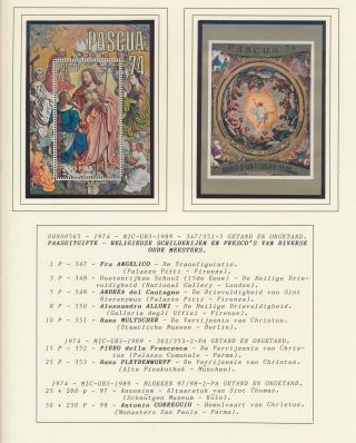 Xb71842 Equatorial Guinea 1974 Resurrection Christ Paintings Sheets Mnh