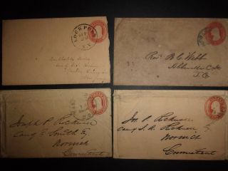 6 US Nesbitt postal stationery covers 3 cents Washington 1800s ID 2323 2