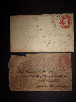 6 US Nesbitt postal stationery covers 3 cents Washington 1800s ID 2323 4