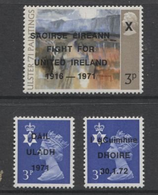 Ireland - 1971/72 Sinn Fein United Ireland Stamps Um (ref.  Aa2)