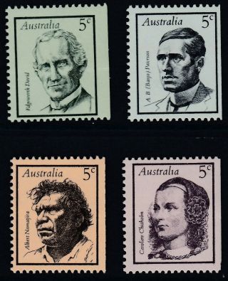 Australia 1968 Famous Australians 1st Series Set Sg 432 - 435 Mnh