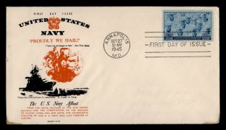 Dr Who 1945 Fdc Navy Military Hobby Life Wwii Patriotic Cachet E51731