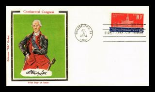 Dr Jim Stamps Us Continental Congress Colorano Silk Fdc Cover Philadelphia