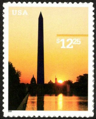 Usa Sc.  3473 $12.  25 Washington Monument 2001 Mnh