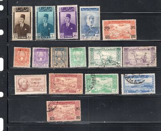 Middle East Syria Sar Stamps Canceled & Hinged Lot 2097