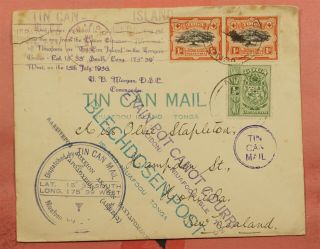 1936 Tonga Tin Can Mail From Menowai Steamer Niuafo 