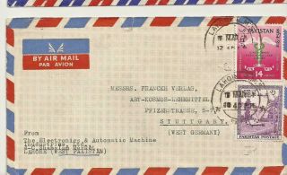 Pakistan To Germany Sg 65,  119 Medical College On Cover From Lahore 1961.
