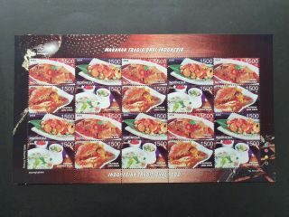 Recent Traditional Food Sheet Vf Mnh Indonesia IndonesiË E1.  1 0.  99$