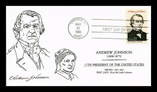 Dr Jim Stamps Us President Andrew Johnson First Day Cover Chicago