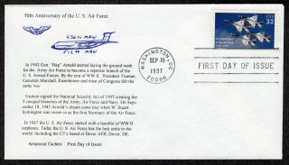 1997 Department Of The Air Force 50th (scott 3167) - Aristocrat Fdc Ow492