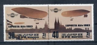 Korea 1983 Compl.  Set 2 Stamps Mnh Zeppelins - Luposta 