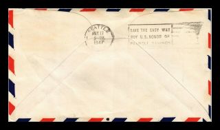 DR JIM STAMPS US AM 77 PORT ANGELES FIRST FLIGHT AIR MAIL COVER SEATTLE 2