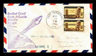 Dr Jim Stamps Us Saturn 3 Rocket Fired Space Event Air Mail Cover 1962