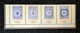 Usa2002 3694a - D 37c The Hawaiian Missionary Stamps - Strip Of 4 - Nh