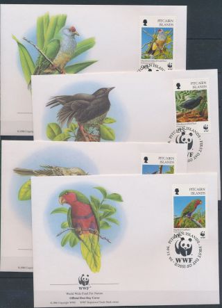 Xb72295 Pitcairn Island 1996 Animals Fauna Flora Birds Wwf Fdc 