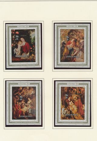 Xb71401 Cook Islands 1981 Rubens Art Paintings Sheets Mnh