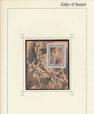 Xb71389 Ivory Coast 1983 Rubens Art Paintings Good Sheet Mnh