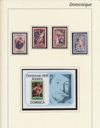 Xb71386 Dominica 1978 Rubens Art Paintings Fine Lot Mnh